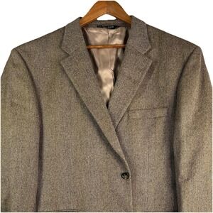 Jos A Bank 100% Wool Herringbone Blazer Men's 46R Business Event Sport Coat
